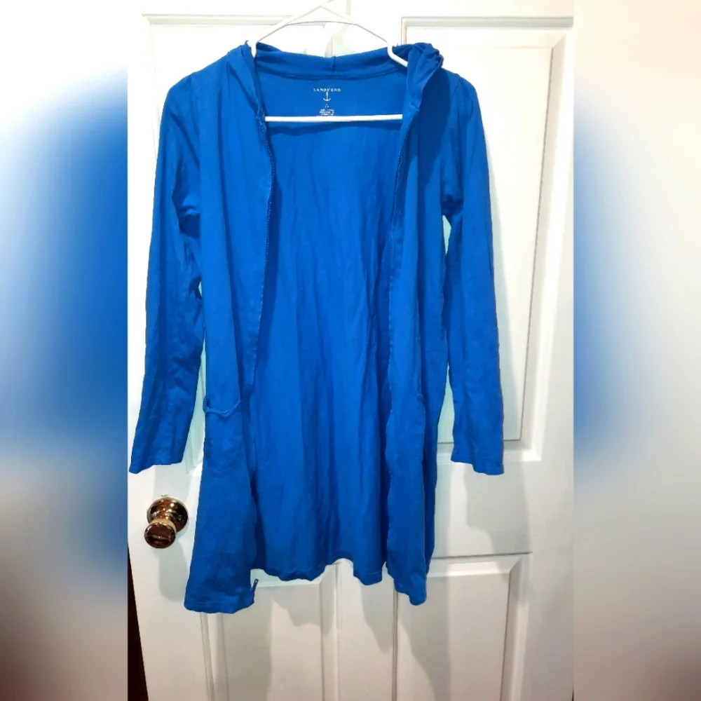 Lands End Kids Cover Up Blue size Large (14)